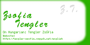 zsofia tengler business card